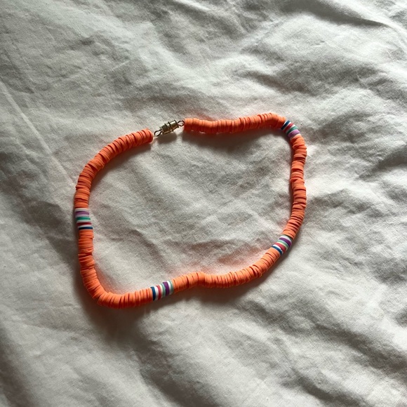 handmade orange necklace - Picture 2 of 2